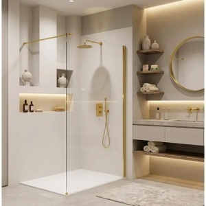 CABINA DE DUS FLEXI 100, TRANSPARENT/AURIU, CALITATE SUPERIOARA