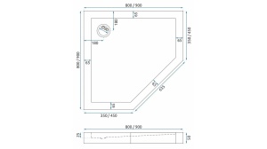 CABINA DE DUS REA AXIN CROM 80X80CM+CADITA DIAMOND ALBA, DIN STICLA SECURIZATA, CALITATE SUPERIOARA - Img 7