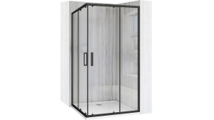 CABINA DE DUS REA CITY, CULISANTA, 80x100CM, NEGRU, DIN STICLA, FARA CADITA, CALITATE SUPERIOARA