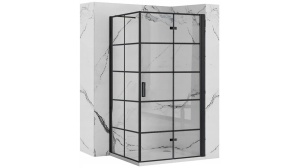 CABINA DE DUS REA MOLIER, PLIABILA, 110x80CM, NEGRU, DIN STICLA, CALITATE SUPERIOARA