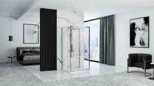 CABINA DE DUS REA RAPID SWING, 100x80CM, CROM, DIN STICLA, CALITATE SUPERIOARA - Img 7