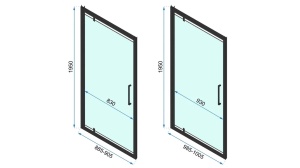CABINA DE DUS REA RAPID SWING, 90x90CM, CROM, DIN STICLA, CALITATE SUPERIOARA - Img 6