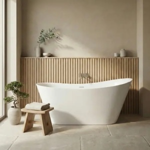 CADA ACRILICA FREESTANDING REA LUSSO SLIM 170, CU CAPAC DOP ALB, CALITATE SUPERIOARA - Img 7