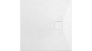 CADITA DE DUS REA MAGNUM, 90x90 CM, ALB, DIN COMPOZIT, CALITATE SUPERIOARA