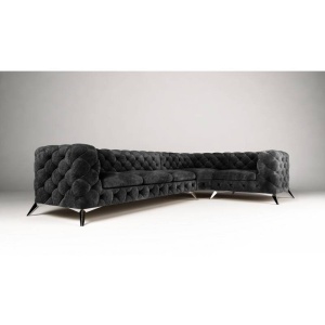 CANAPEA 3+C+1 LOCURI, CHESTERFIELD, CHELSEA, DIN STOFA DE CALITATE, 323CM, CULOARE PERSONALIZATA - Img 7