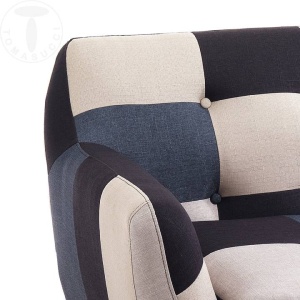 CANAPEA 3 LOCURI, ELEGANTA ,GIALOS , COD 3366, STIL MODERN, REALIZATA DIN LEMN SI STOFA - Img 2