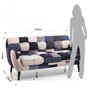 CANAPEA 3 LOCURI, ELEGANTA ,GIALOS , COD 3366, STIL MODERN, REALIZATA DIN LEMN SI STOFA - Img 4