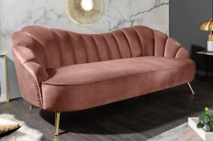 CANAPEA ARIELLE, 220CM, COD 40750, ROZ INCHIS, DESIGN RETRO - Img 2