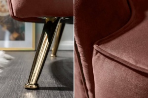 CANAPEA ARIELLE, 220CM, COD 40750, ROZ INCHIS, DESIGN RETRO - Img 4