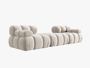 CANAPEA/COLTAR MODULAR BELLIS, 3 LOCURI, 188 CM, BEJ DESCHIS 21, TAPITERIE DIN CATIFEA, DESIGN DEOSEBIT - Img 6