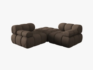 CANAPEA/COLTAR MODULAR BELLIS, 3 LOCURI, 188 CM, MARO 40, TAPITERIE DIN CATIFEA 3D, DESIGN DEOSEBIT - Img 6