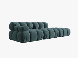 CANAPEA/COLTAR MODULAR BELLIS DREAPTA, 3 LOCURI, 282 CM, VERDE PETROL 87, TAPITERIE DIN CATIFEA, DESIGN DEOSEBIT - Img 5