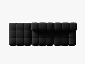 CANAPEA/COLTAR MODULAR BELLIS STANGA, 3 LOCURI, 282 CM, NEGRU 100, TAPITERIE DIN CATIFEA, DESIGN DEOSEBIT - Img 3