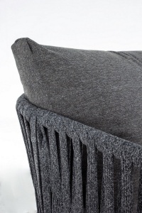 CANAPEA DE GRADINA/ERASA FLORENCIA, GRI INCHIS, CONFECTIONATA DIN ALUMINIU SI TEXTIL, STIL MODERN - Img 3