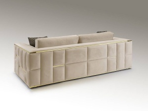 CANAPEA DE LUX, BERLIN, 9031036, 3 LOCURI, BEJ/AURIU, DESIGN MODERN - Img 2