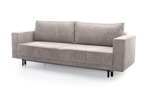 CANAPEA EXTENSIBILA ADELE BEJ GRUPA I, CONFECTIONATA DIN METAL, SPUMA POLIURETANICA SI TEXTIL, STIL MODERN - Img 2
