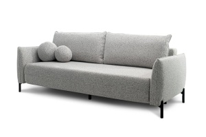 CANAPEA EXTENSIBILA AURORA, GRI, CONFECTIONATA DIN METAL, SPUMA SI TEXTIL, STIL MODERN - Img 2