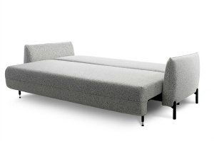 CANAPEA EXTENSIBILA AURORA GRI GRUPA II, CONFECTIONATA DIN TEXTIL, METAL SI SPUMA POLIURETANICA, STIL MODERN - Img 3