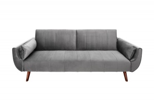 CANAPEA EXTENSIBILA, DIVANI II 215 CM, DIN CATIFEA GRI ARGINTIU, COD 40087 STIL MODERN - Img 5