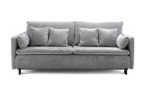 CANAPEA EXTENSIBILA MIRIA, GRI GRUPA III, CONFECTIONATA DIN METAL, SPUMA POLIURETANICA SI TEXTIL, STIL MODERN
