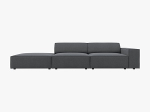 CANAPEA JODIE, STANGA, 3 LOCURI, 262 CM, DIVERSE CULORI SI MATERIALE, DESIGN DEOSEBIT