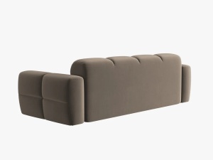 CANAPEA LISA, 4 LOCURI, 265 CM, MARO DESCHIS, TAPITERIE DIN CATIFEA, DESIGN DEOSEBIT - Img 4