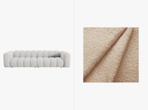 CANAPEA LUPIN, 4 LOCURI, 288 CM, DIVERSE NUANTE, TAPITERIE BOUCLE, DESIGN DEOSEBIT - Img 4