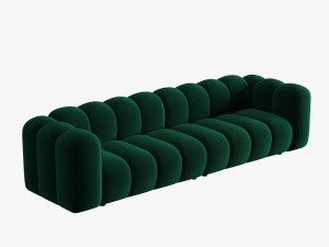 CANAPEA LUPIN, 4 LOCURI, 288 CM, VERDE SMARALD 7, TAPITERIE DIN CATIFEA, DESIGN DEOSEBIT - Img 2