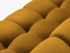 CANAPEA MAMAIA, 2 LOCURI, 152 CM, GALBEN 68/NEGRU, TAPITERIE DIN CATIFEA, DESIGN DEOSEBIT - Img 7