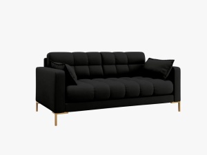 CANAPEA MAMAIA, 2 LOCURI, 152 CM, NEGRU 100/AURIU, TAPITERIE DIN STOFA FINA, DESIGN DEOSEBIT