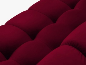 CANAPEA MAMAIA, 2 LOCURI, 152 CM, ROSU INCHIS 59/NEGRU, TAPITERIE DIN CATIFEA, DESIGN DEOSEBIT - Img 6
