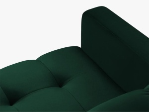 CANAPEA MAMAIA, 2 LOCURI, 152 CM, VERDE SMARALD 78/NEGRU, TAPITERIE DIN CATIFEA, DESIGN DEOSEBIT - Img 5