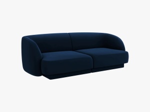 CANAPEA MILEY, 2 LOCURI, 180 CM, ALBASTRU 86, TAPITERIE DIN CATIFEA, DESIGN DEOSEBIT - Img 2