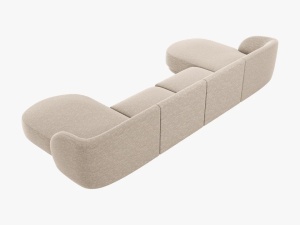 CANAPEA MILEY, 5 LOCURI, 330 CM, BEJ INCHIS 30, TAPITERIE CHENILLE, DESIGN DEOSEBIT - Img 2