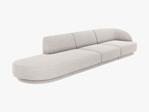 CANAPEA MILEY STANGA, 4 LOCURI, 325 CM, GRI DESCHIS 06, TAPITERIE CHENILLE, DESIGN DEOSEBIT