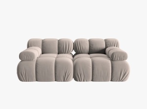 CANAPEA MODULARA BELLIS, 2 LOCURI, 188 CM, BEJ 16, TAPITERIE DIN CATIFEA, DESIGN DEOSEBIT - Img 3