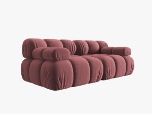 CANAPEA MODULARA BELLIS, 2 LOCURI, 188 CM, ROZ 63, TAPITERIE DIN CATIFEA, DESIGN DEOSEBIT - Img 2
