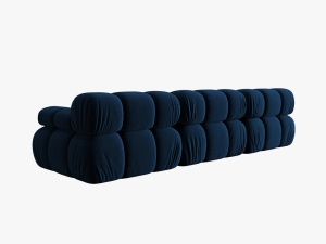 CANAPEA MODULARA BELLIS, 3 LOCURI, 282 CM, ALBASTRU 81, TAPITERIE DIN CATIFEA, DESIGN DEOSEBIT - Img 3