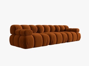 CANAPEA MODULARA BELLIS, 3 LOCURI, 282 CM, SCORTISOARA 56, TAPITERIE DIN CATIFEA, DESIGN DEOSEBIT - Img 5