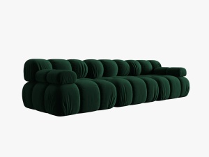 CANAPEA MODULARA BELLIS, 3 LOCURI, 282 CM, VERDE 38, TAPITERIE DIN CATIFEA, DESIGN DEOSEBIT - Img 2