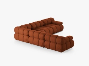CANAPEA MODULARA BELLIS, CARAMIZIU, CU TAPITERIE DIN TEXTIL STRUCTURAT LIBERTY, MICADONI - Img 3
