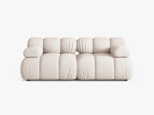 CANAPEA MODULARA BELLIS, CU 2 LOCURI, BEJ, CU TAPITERIE DIN TEXTIL STRUCTURAT LIBERTY, MICADONI