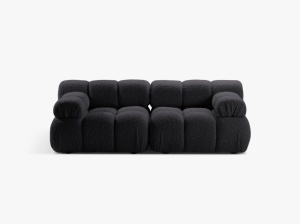 CANAPEA MODULARA BELLIS, CU 2 LOCURI, GRI GRAFIT, CU TAPITERIE DIN BOUCLE ROLF, MICADONI