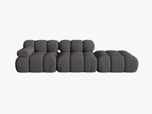 CANAPEA MODULARA BELLIS, PE DREAPTA, ESPRESSO, CU TAPITERIE DIN TEXTIL 3 D SONIC, MICADONI