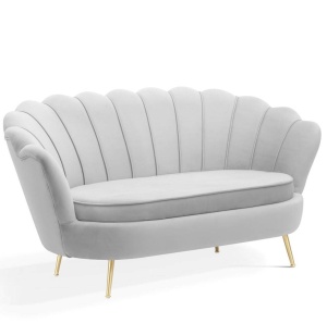 CANAPEA MUSCLE CU DOUA LOCURI, GRI/AURIU, DESIGN MODERN, ATR