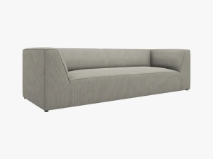 CANAPEA RUBY, CU 3 LOCURI, GRI DESCHIS, CU TAPITERIE DIN CATIFEA REIATA MATAA, MICADONI - Img 2