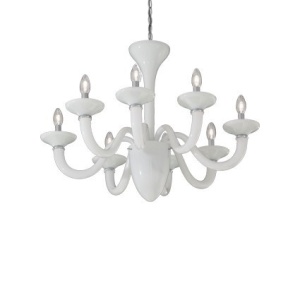 CANDELABRU DE LUX REALIZAT MANUAL WHITE LADY SP8 ALB