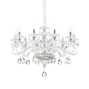 CANDELABRU NEGRESCO SP10, TRANSPARENT, DIN STICLA, STIL CLASIC