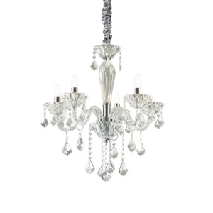CANDELABRU TIEPOLO SP5, TRANSPARENT, DIN STICLA, STIL CLASIC