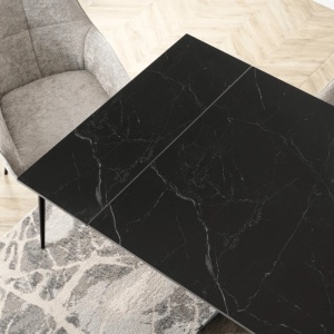 CEL MAI MIC PRET!!!MASA EXTENSIBILA 160-220CM, ARTIM MEBLE, REALIZATA DIN METAL SI CERAMICA, CULOARE MARMURA NEAGRA/NEGRU, STIL MODERN - Img 4